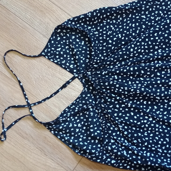~3 for $30~ Old Navy XS black and white animal print maxi shift dress never worn - Picture 2 of 4